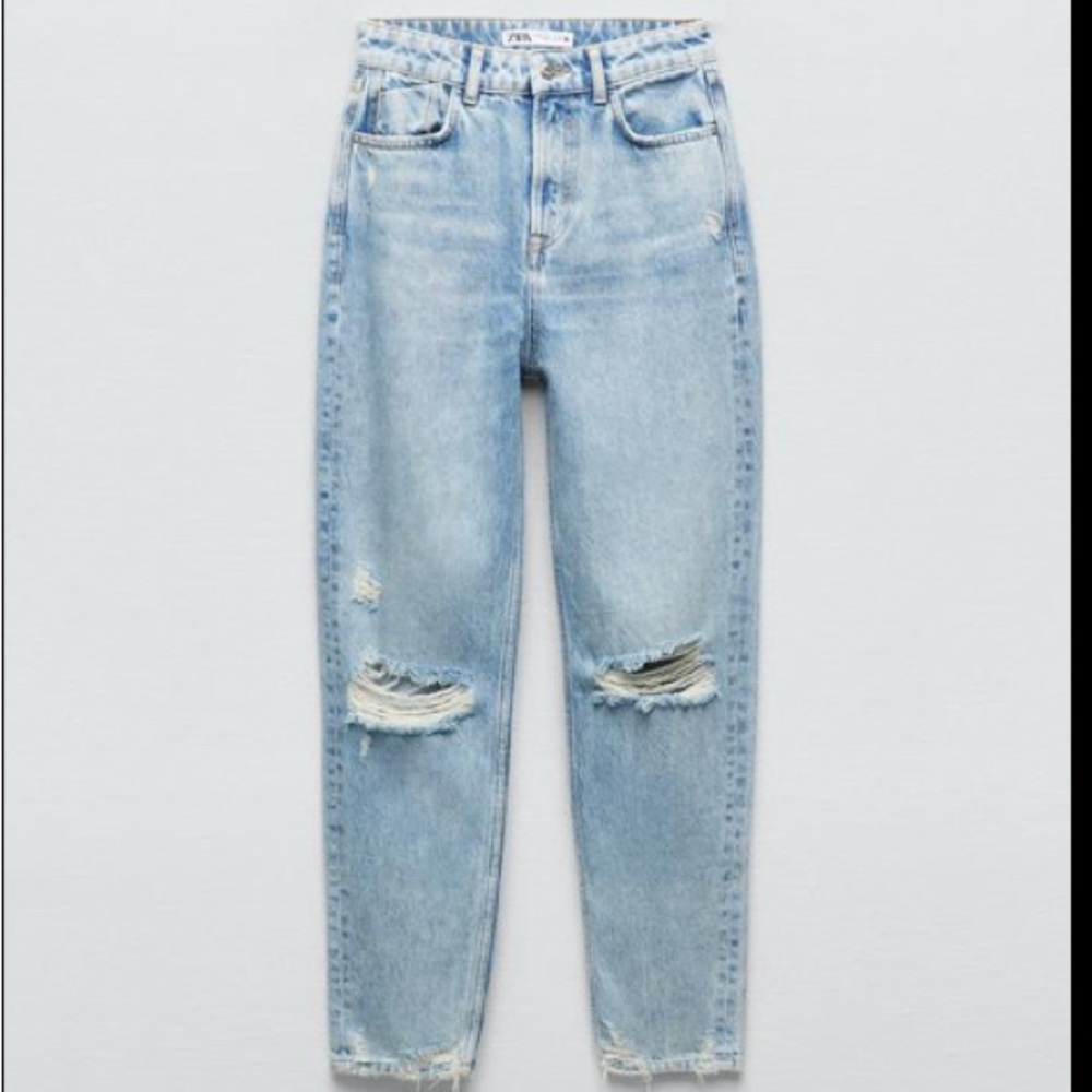 Zara Light Blue Boyfriend Jeans